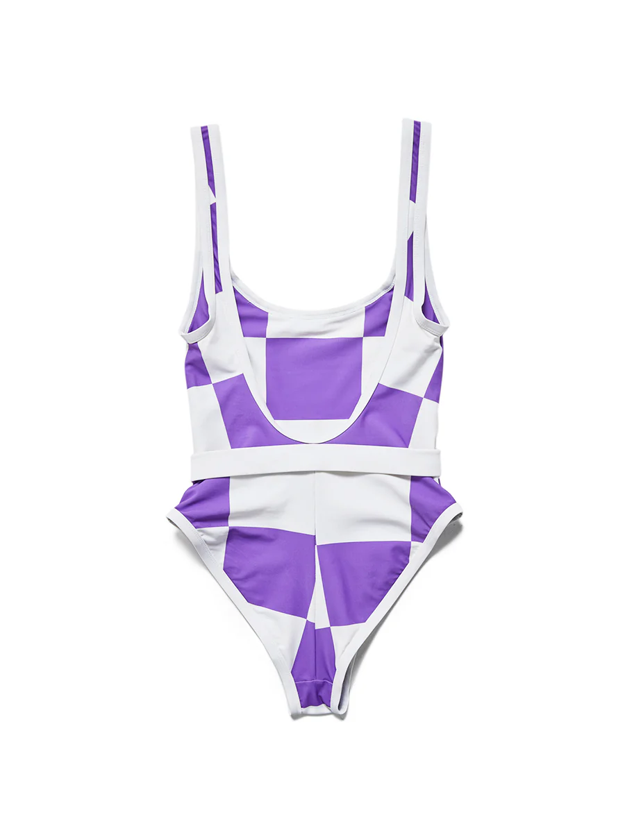 Big Check One Piece Swimsuit - Image 8