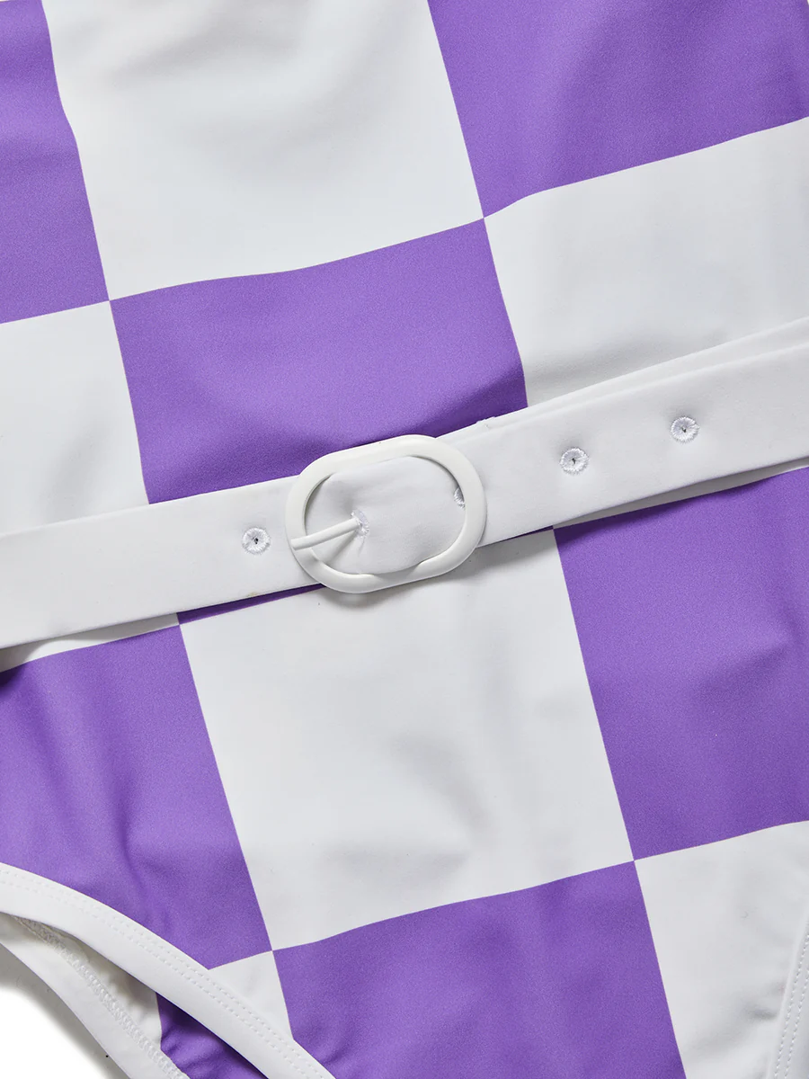 Big Check One Piece Swimsuit - Image 9