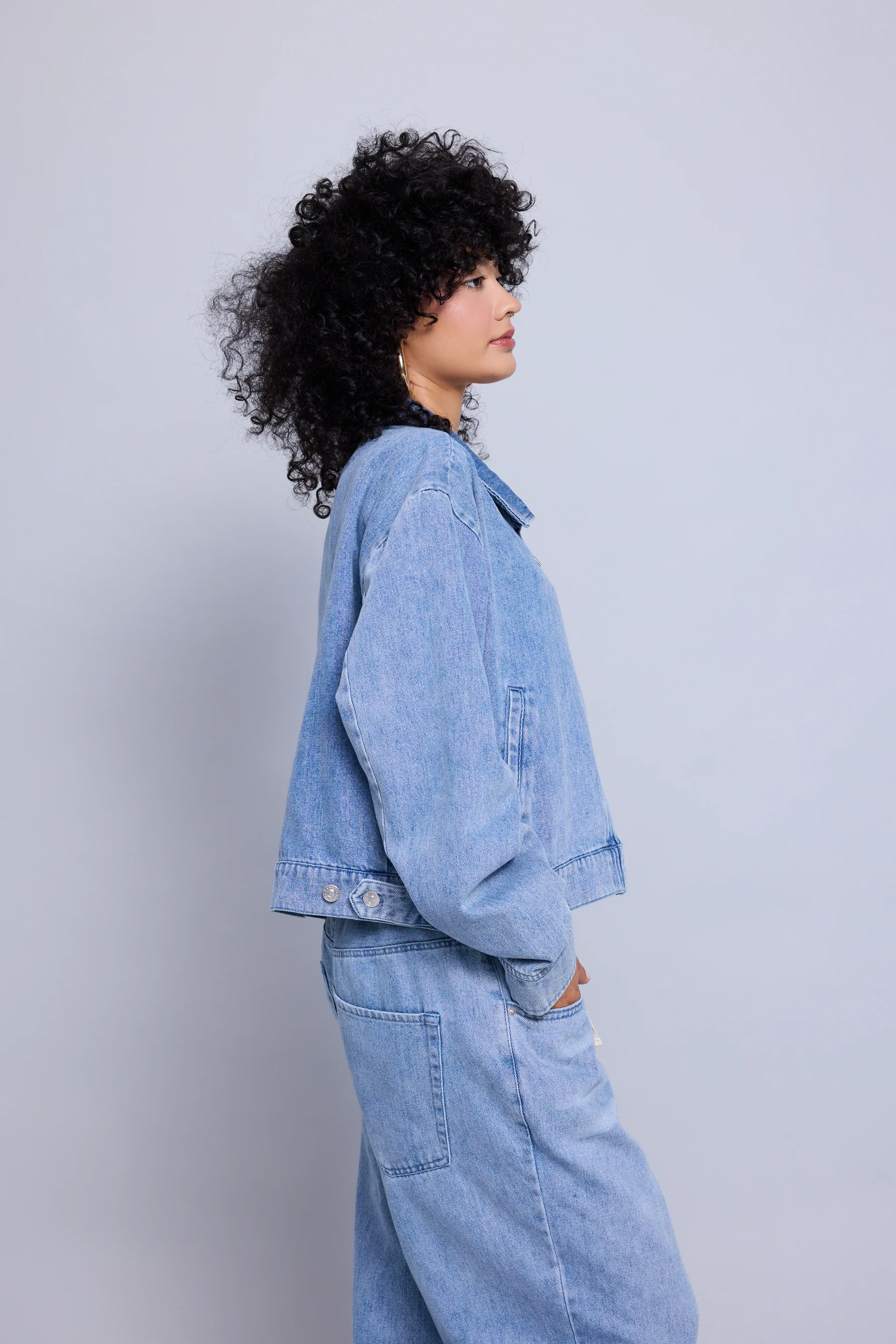 Classic Denim Worker Jacket - Image 3