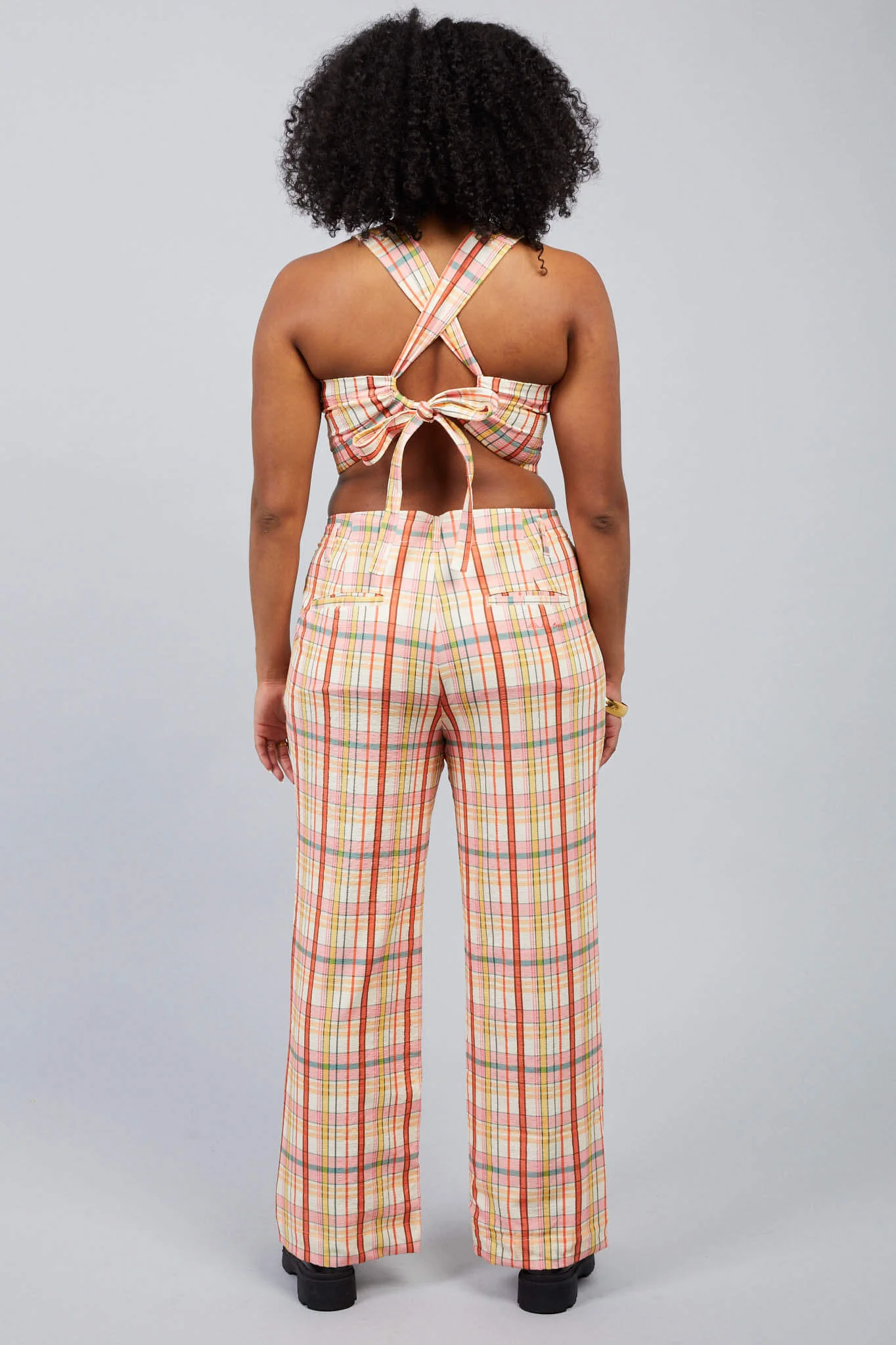 Claudia Plaid Relaxed Trouser - Image 4