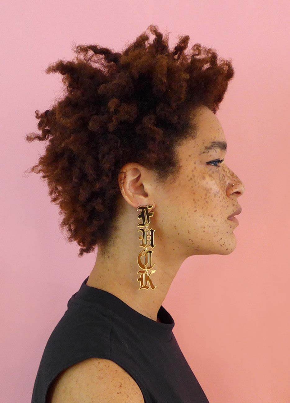 Fuck Off Earrings - Image 3