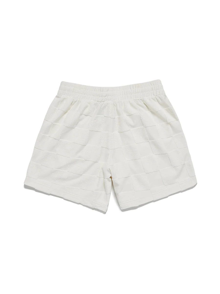 Estelle Terrycloth Check Lounge Short - Butter - Image 8