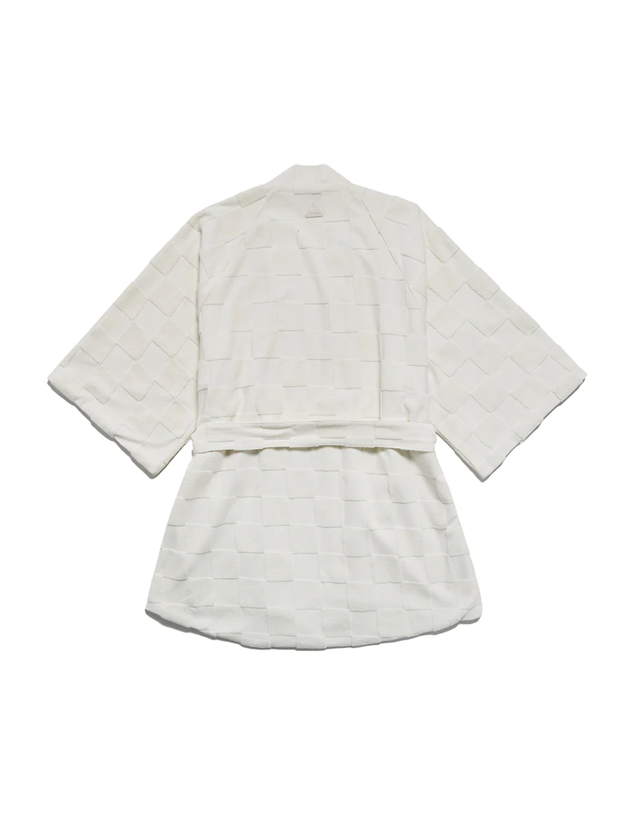 Estelle Terrycloth Check Robe - Butter - Image 8
