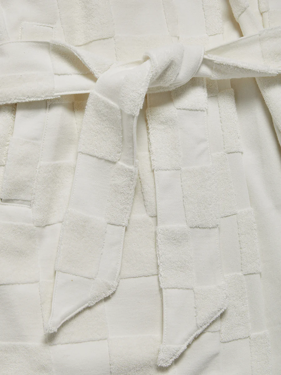Estelle Terrycloth Check Robe - Butter - Image 9
