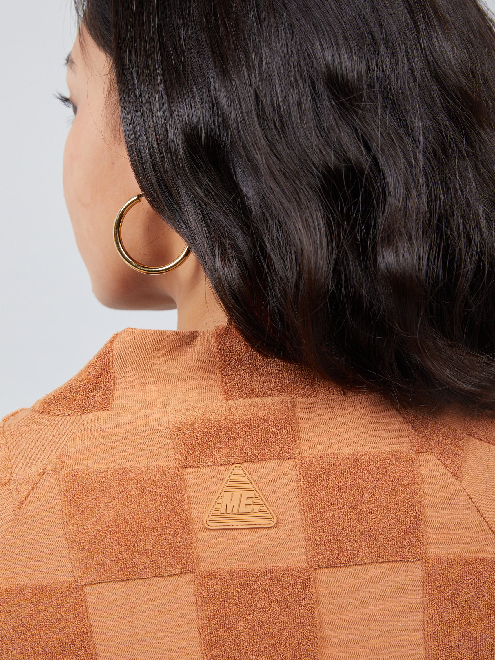 Estelle Terrycloth Check Robe - Caramel - Image 7