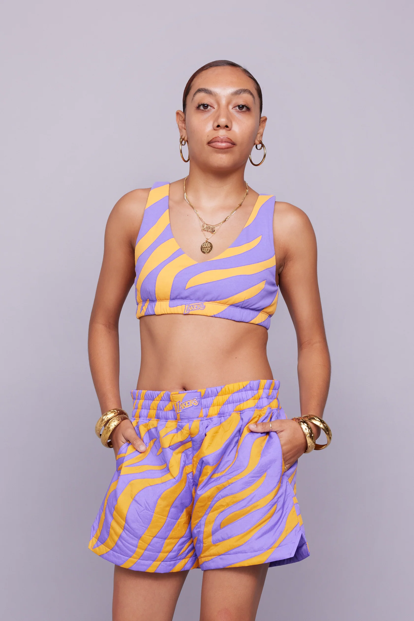 Lakers Quilted Bralette - Image 6
