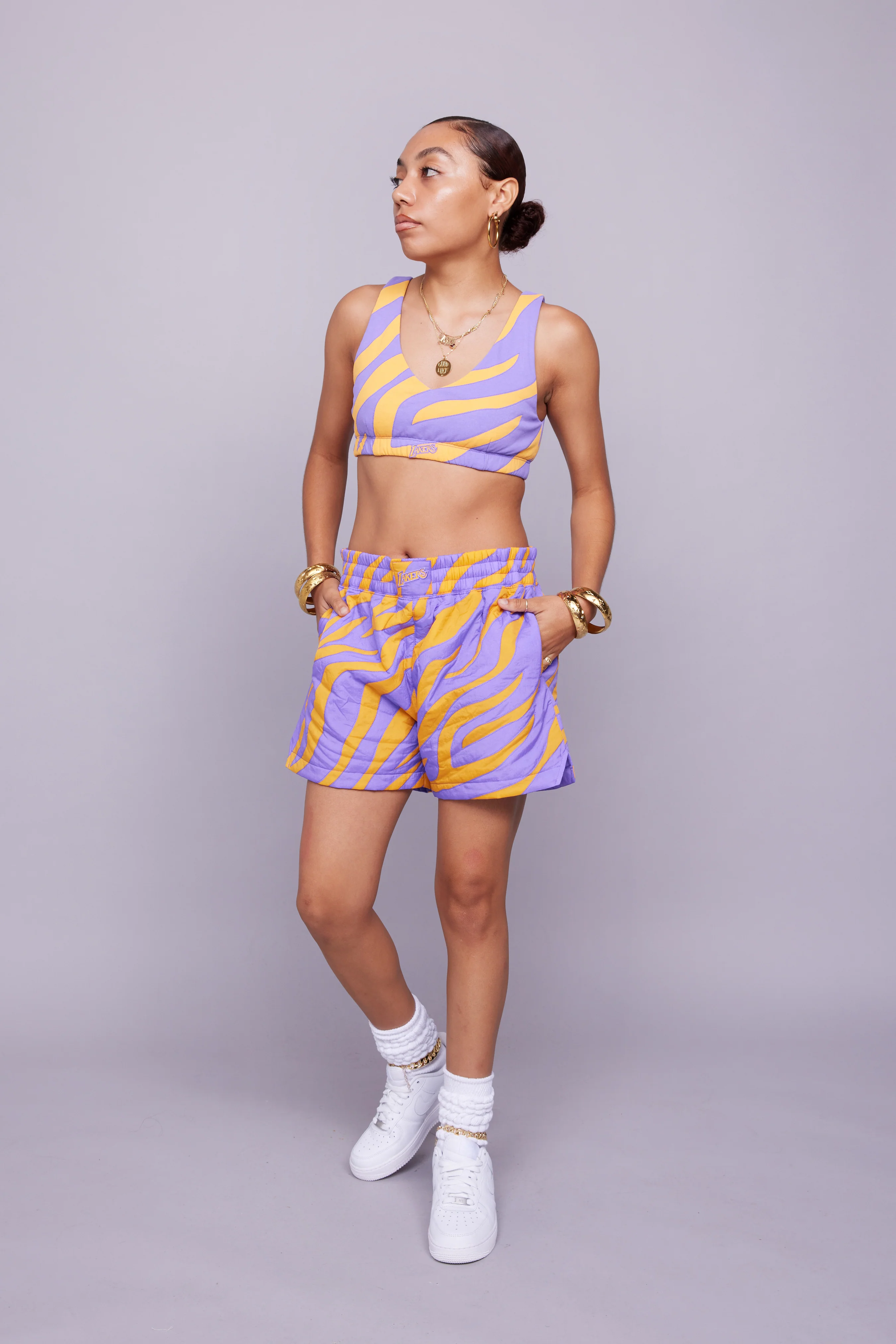 Lakers Quilted Bralette - Image 7