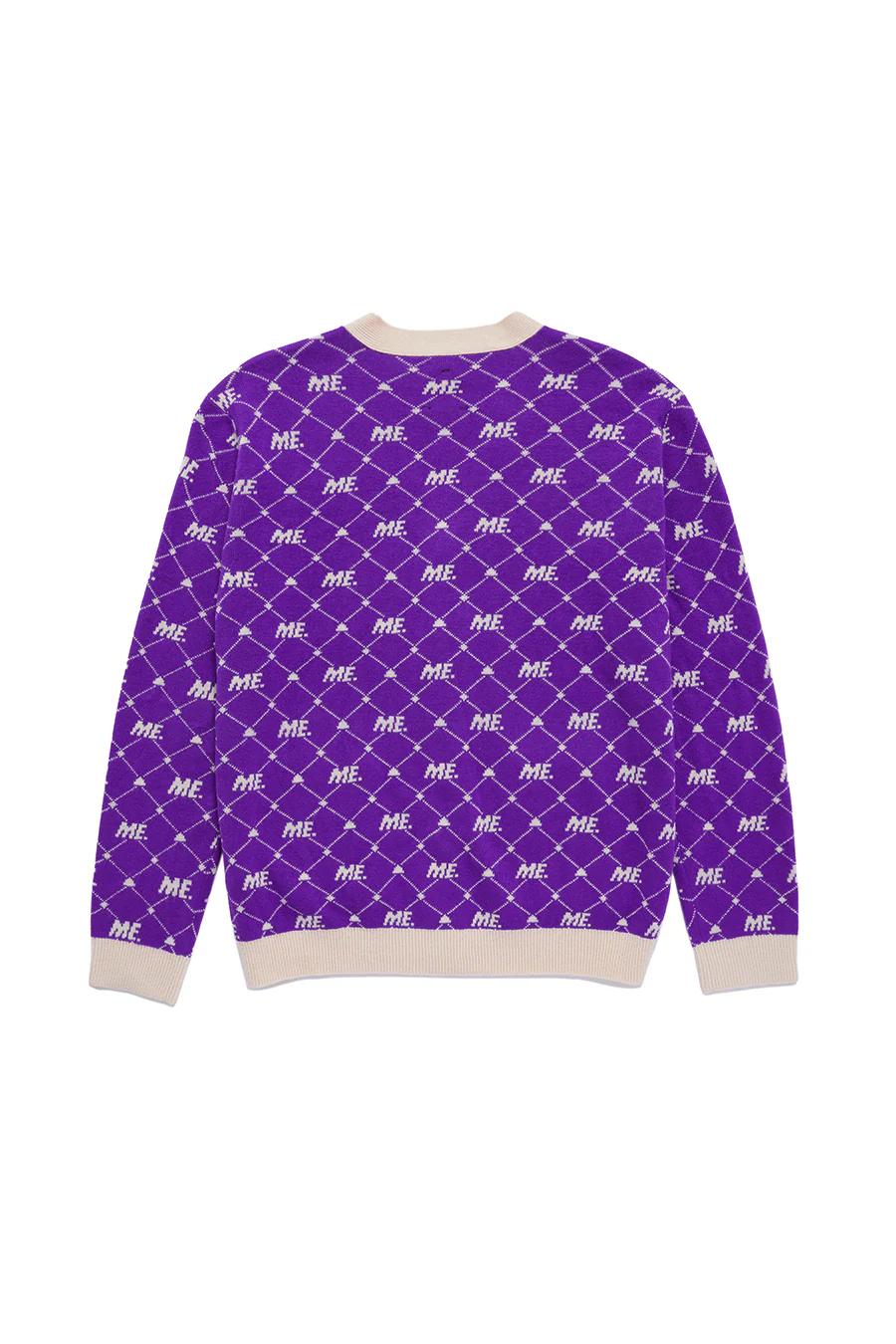 ME. Monogram Cardigan- Magic Purple - Image 10