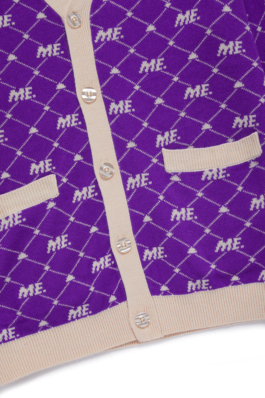 ME. Monogram Cardigan- Magic Purple - Image 9