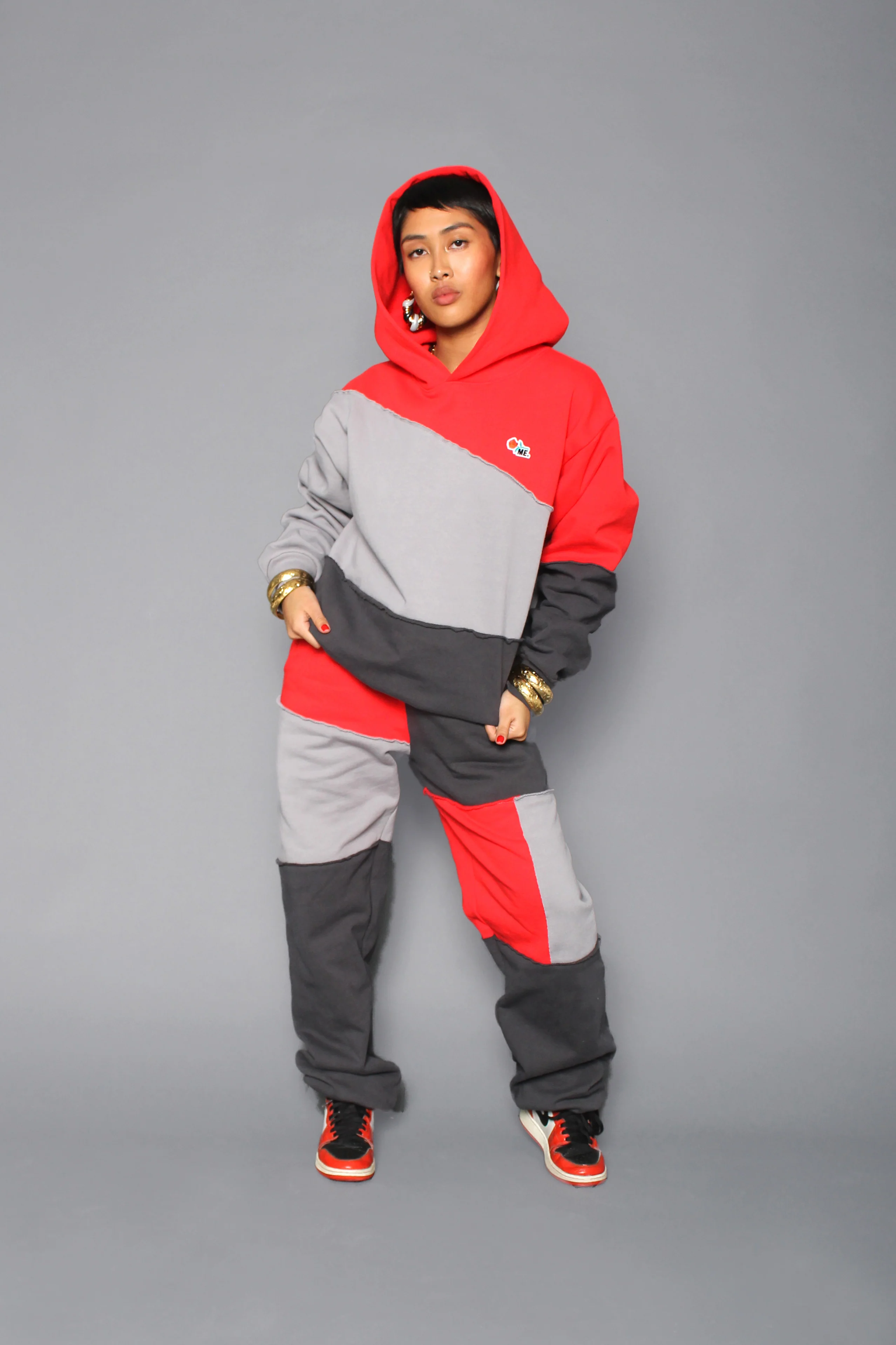 ME. Patchwork Hoodie Cherrybomb - Image 3