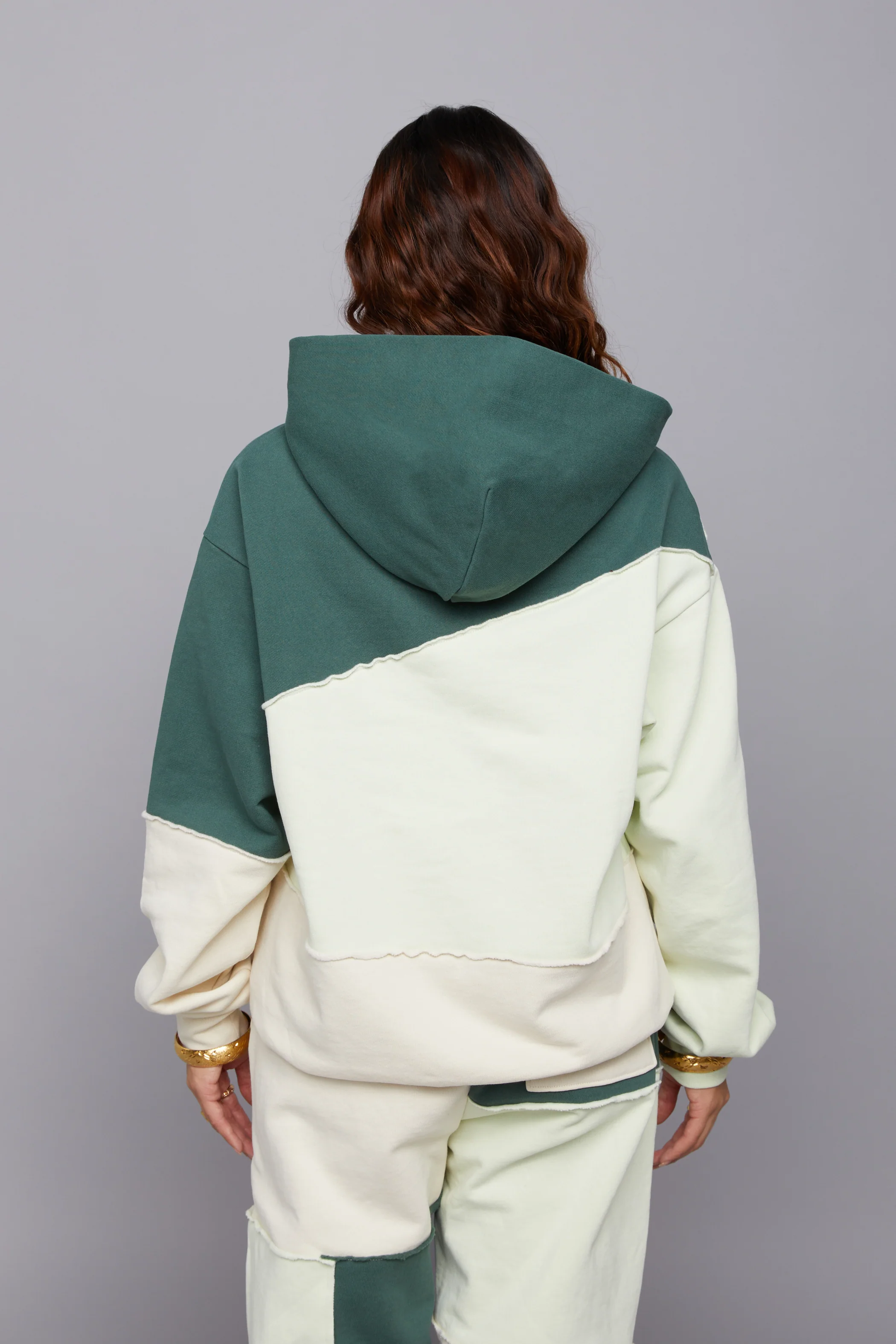 ME. Patchwork Hoodie Moss - Image 6
