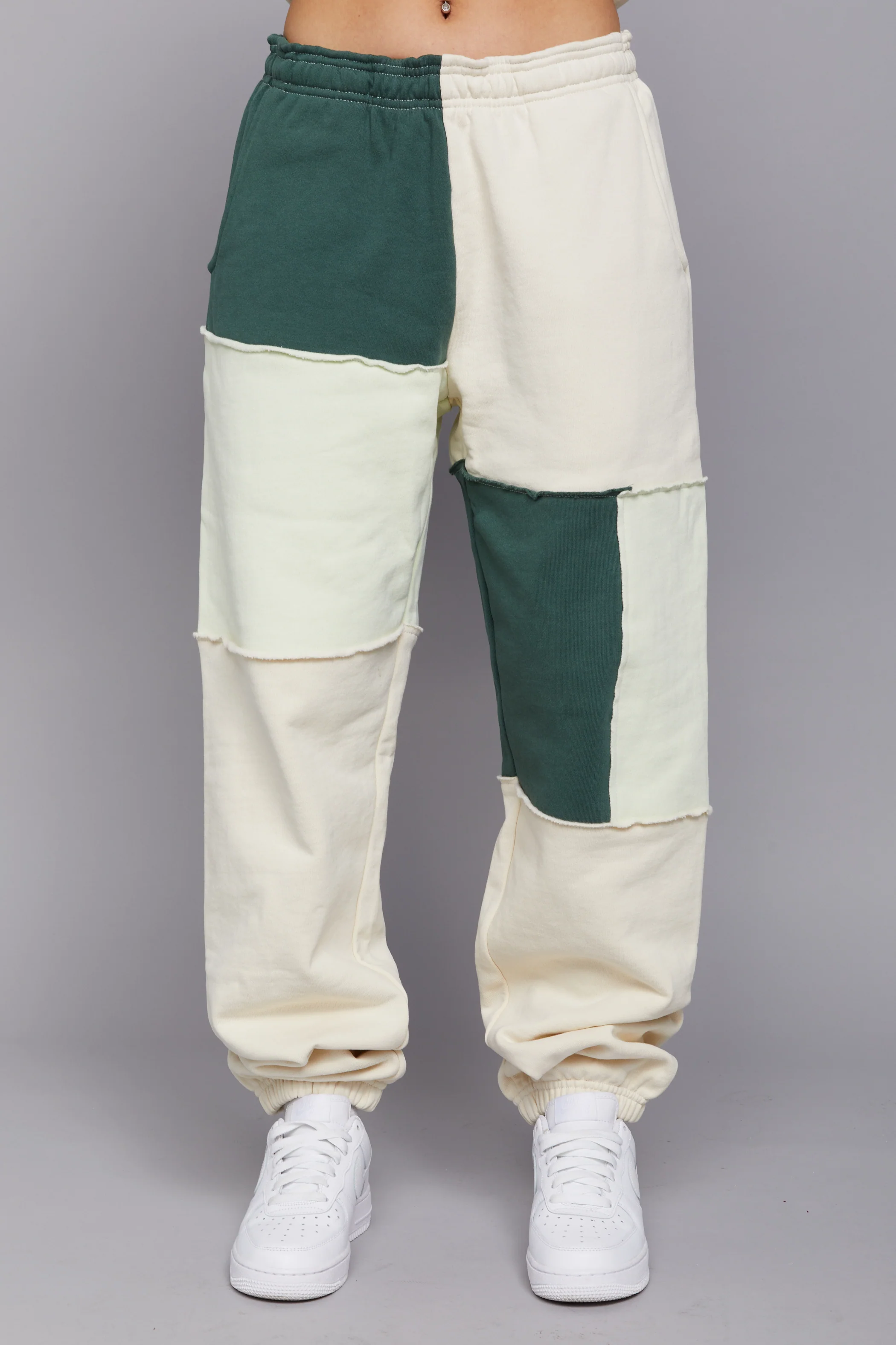 ME. Patchwork Sweatpants Moss - Image 3