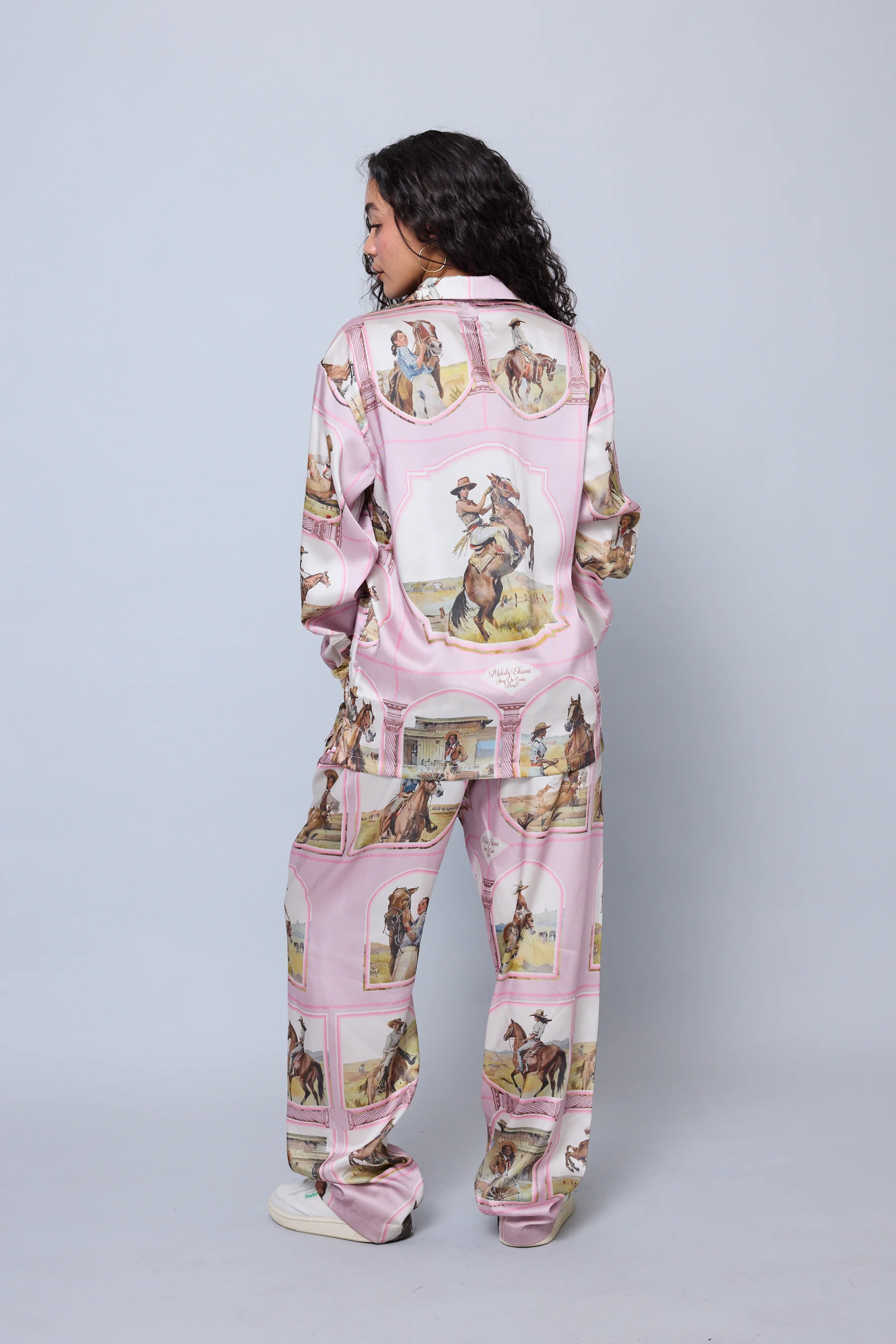 Silky Cowgirl Button Up - Mauve - Image 5