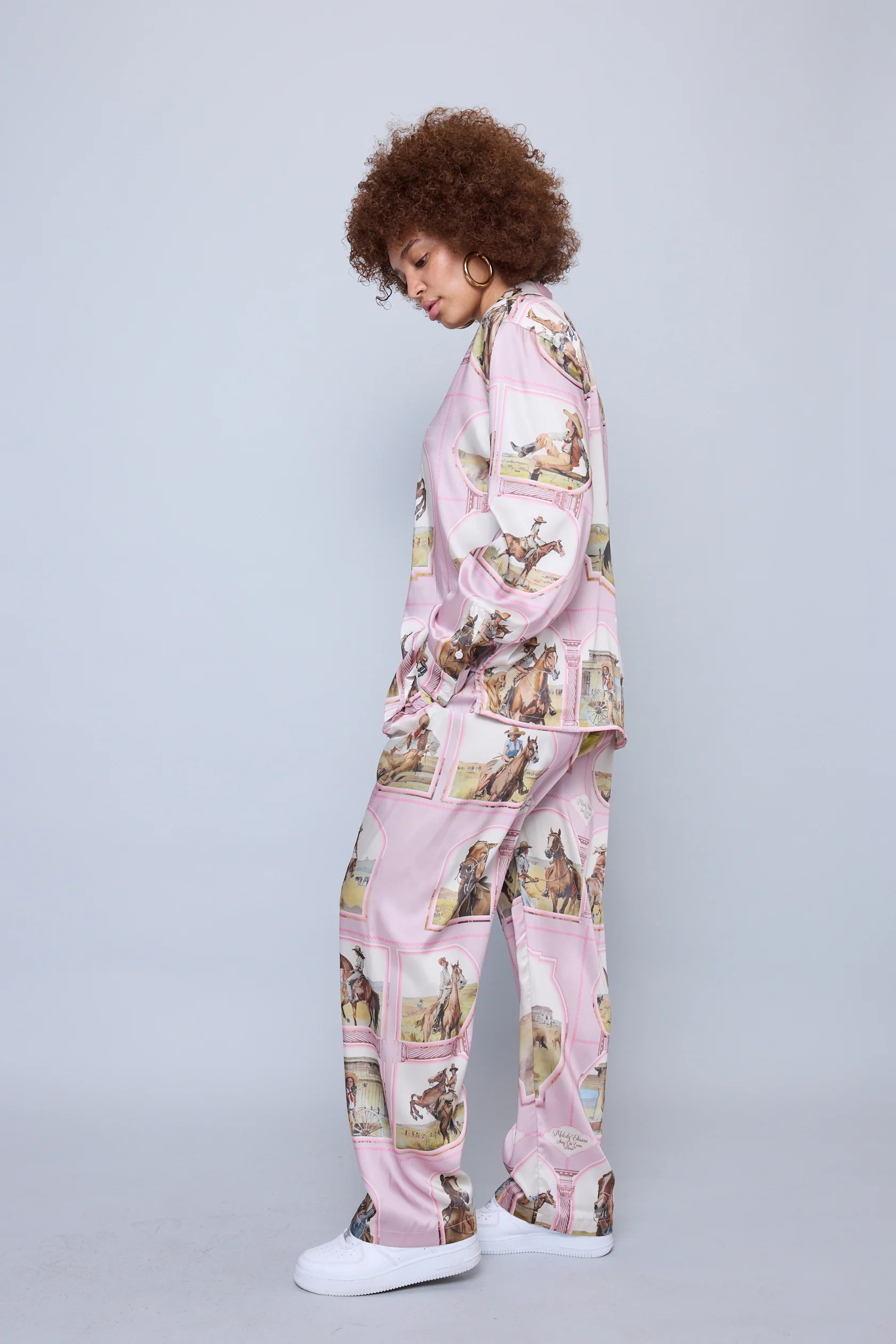 Silky Cowgirl Button Up - Mauve - Image 7