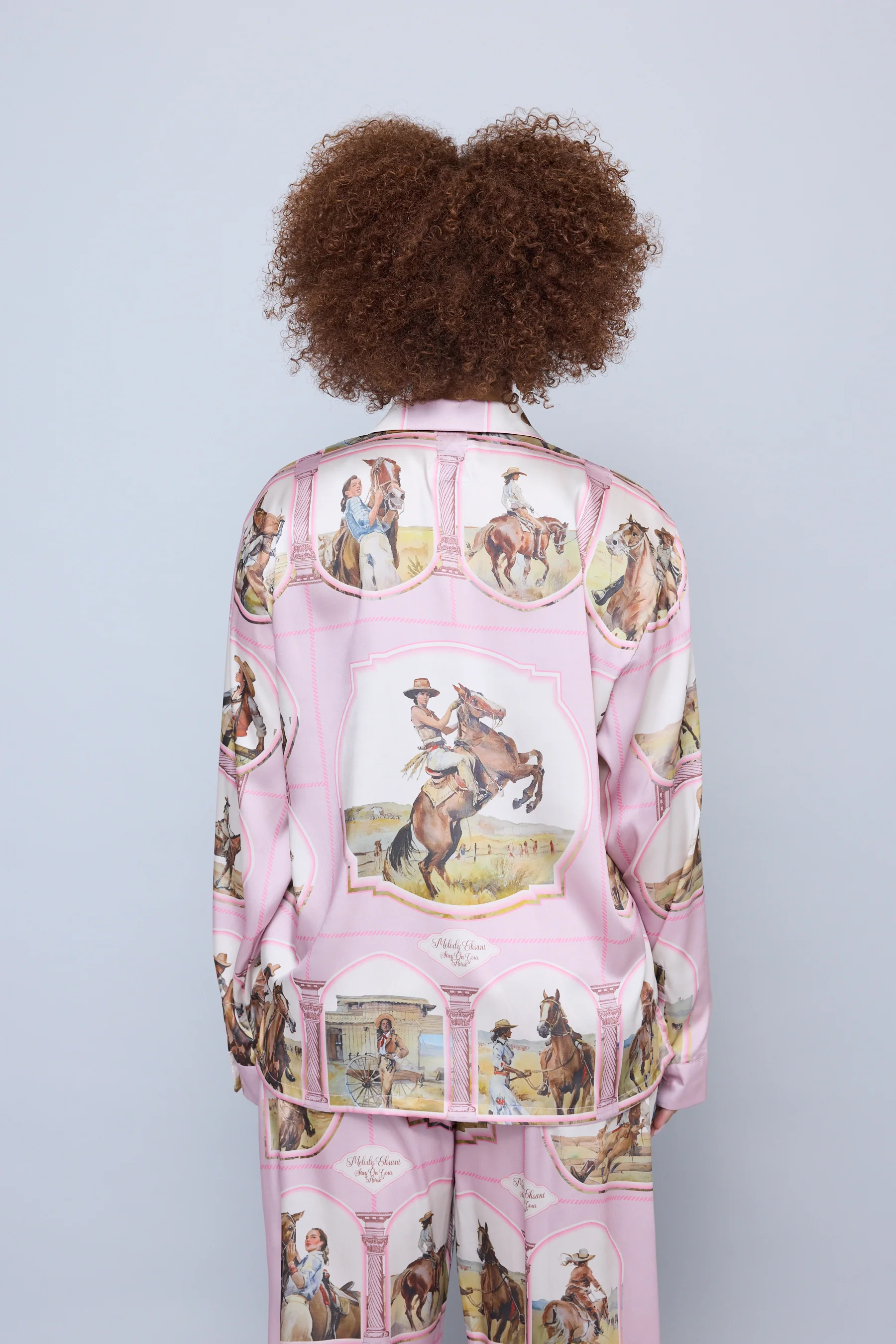 Silky Cowgirl Button Up - Mauve - Image 8