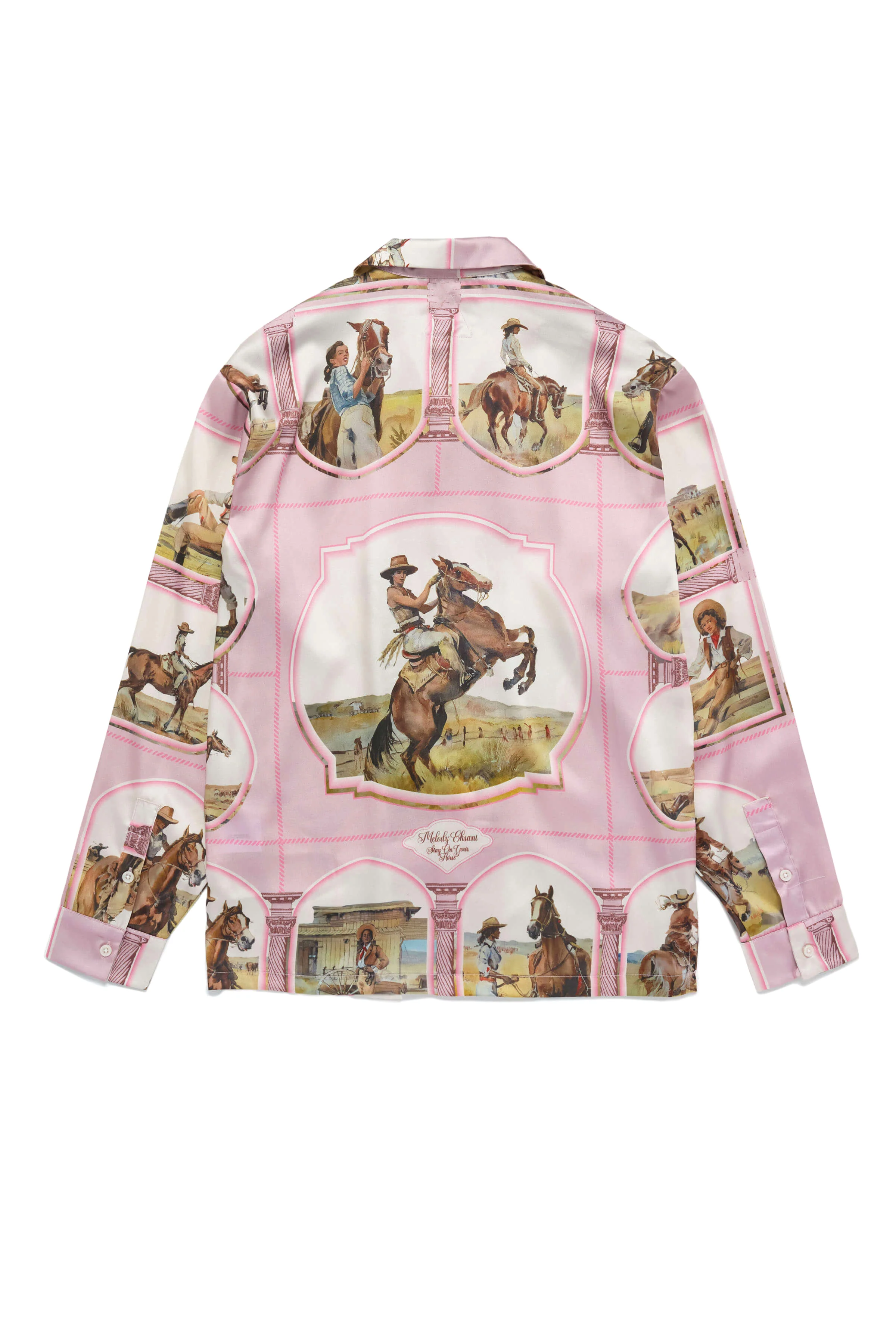 Silky Cowgirl Button Up - Mauve - Image 9
